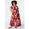 MS Mode jurk met ceintuur, Plus Size en print - meerkleurig