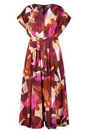 thumbnail: MS Mode jurk met ceintuur, Plus Size en print - meerkleurig