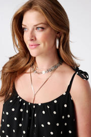 thumbnail: MS Mode maxi zomerjurk met stippen Plus Size - zwart