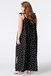 thumbnail: MS Mode maxi zomerjurk met stippen Plus Size - zwart