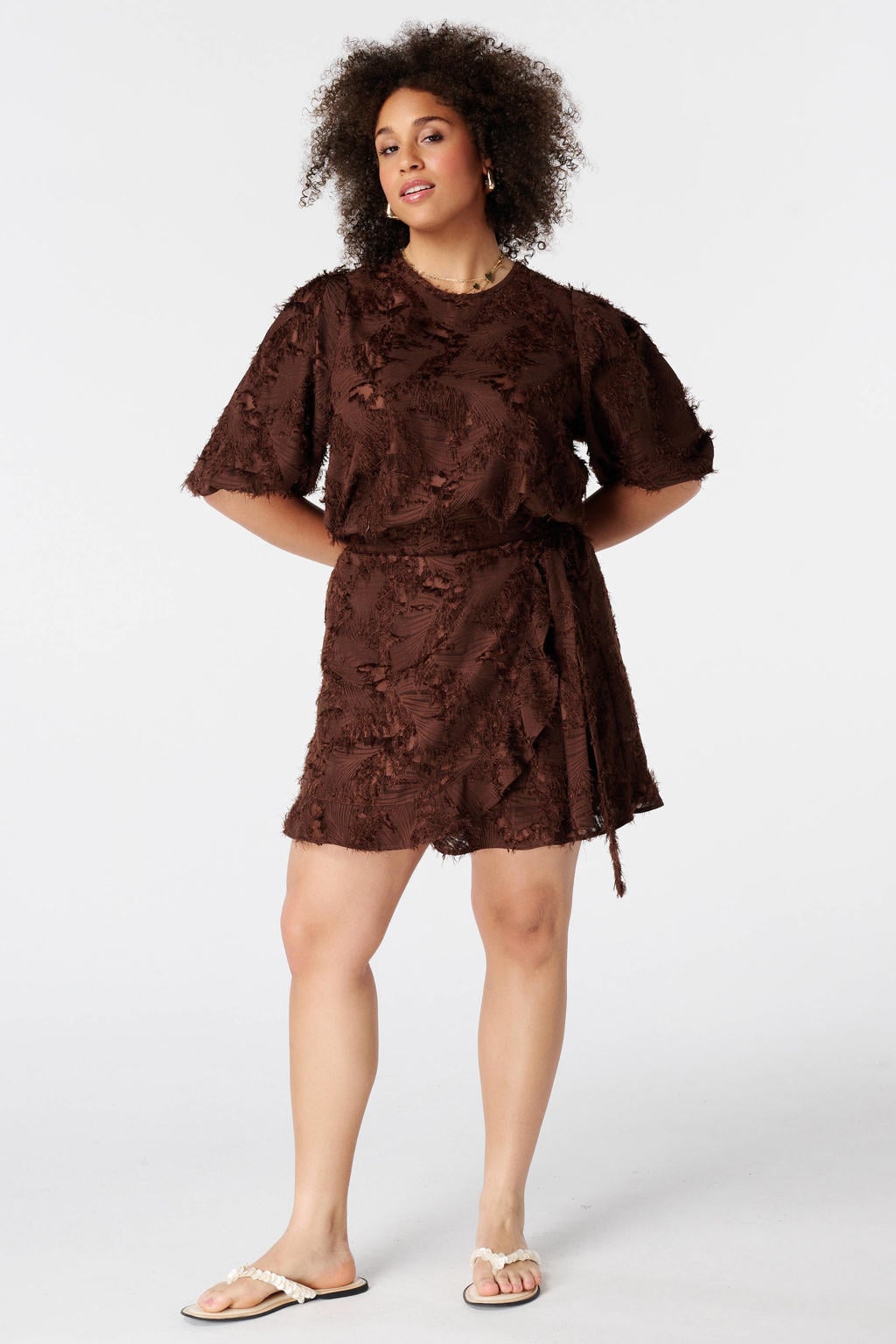 MS Mode top Plus Size - bruin