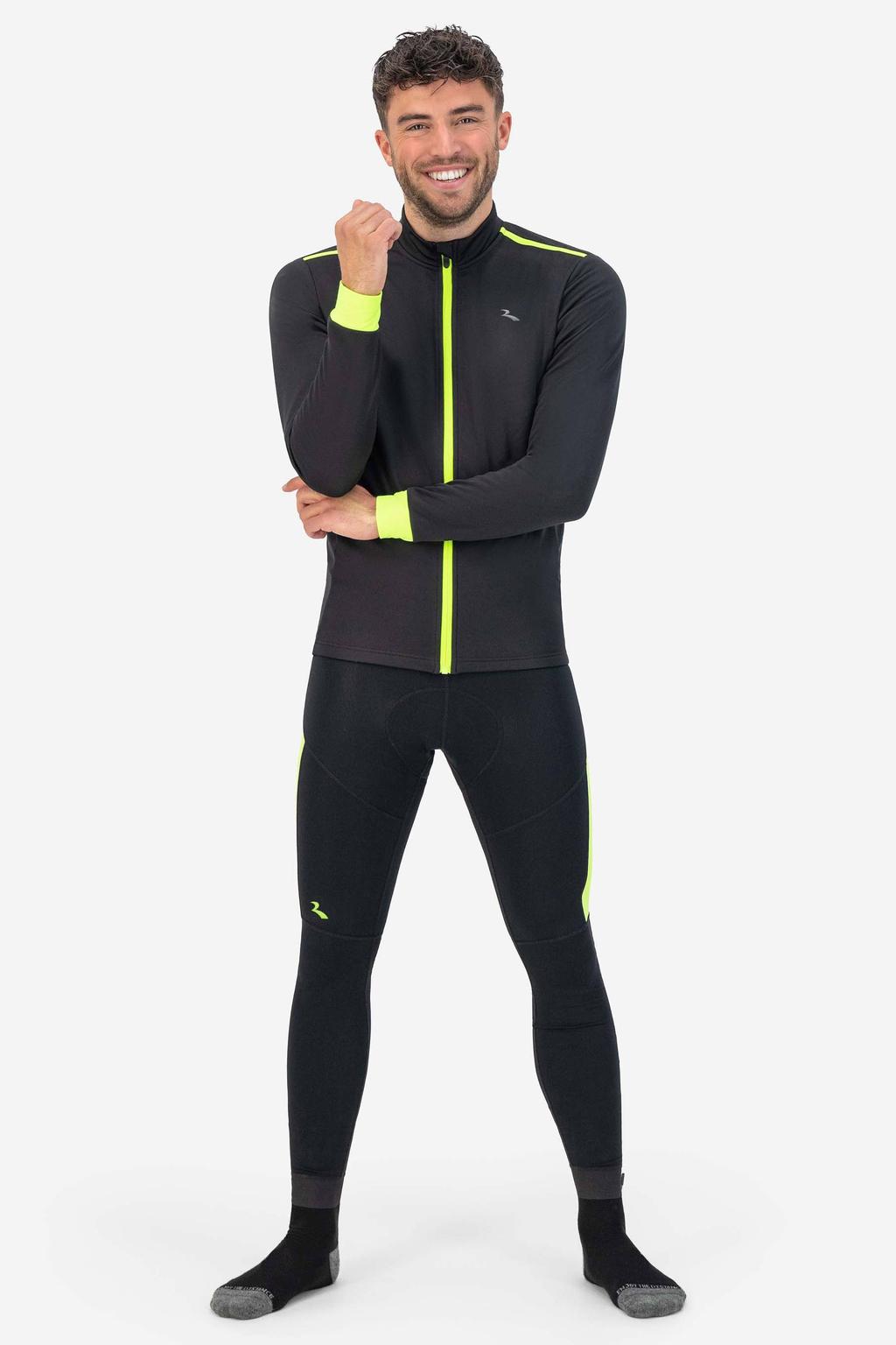 Rogelli Core winter fietsjack - zwart/fluorgeel
