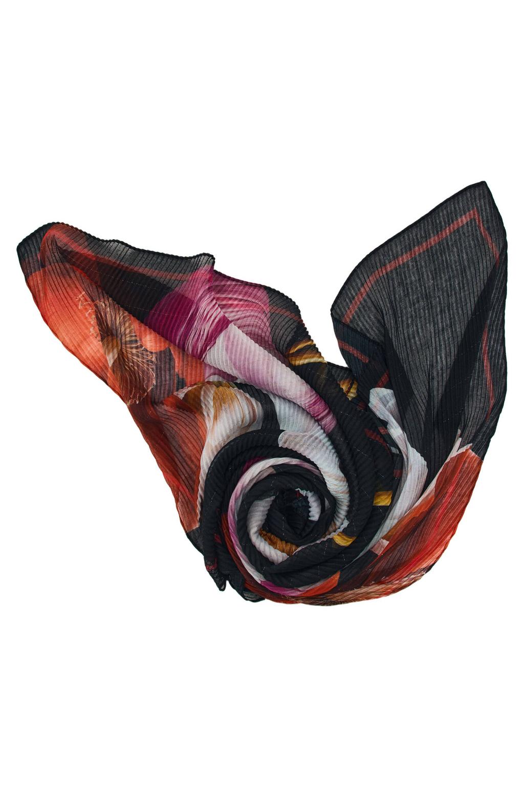 Desigual sjaal met bloemen zwart