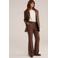 WE Fashion regular waist flared broek - bruin