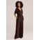 WE Fashion loose fit jumpsuit met ceintuur - bruin