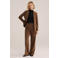 WE Fashion wide leg gestreepte broek - bruin