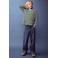 Mango Kids gestreepte longsleeve - donkergroen