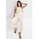 Mango jumpsuit met linnen - beige