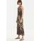 Mango halterjurk met zebraprint en open rug