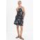 Mango straight leg casual gebloemde short - bruin