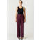 YAS straight leg pantalon - donkerrood