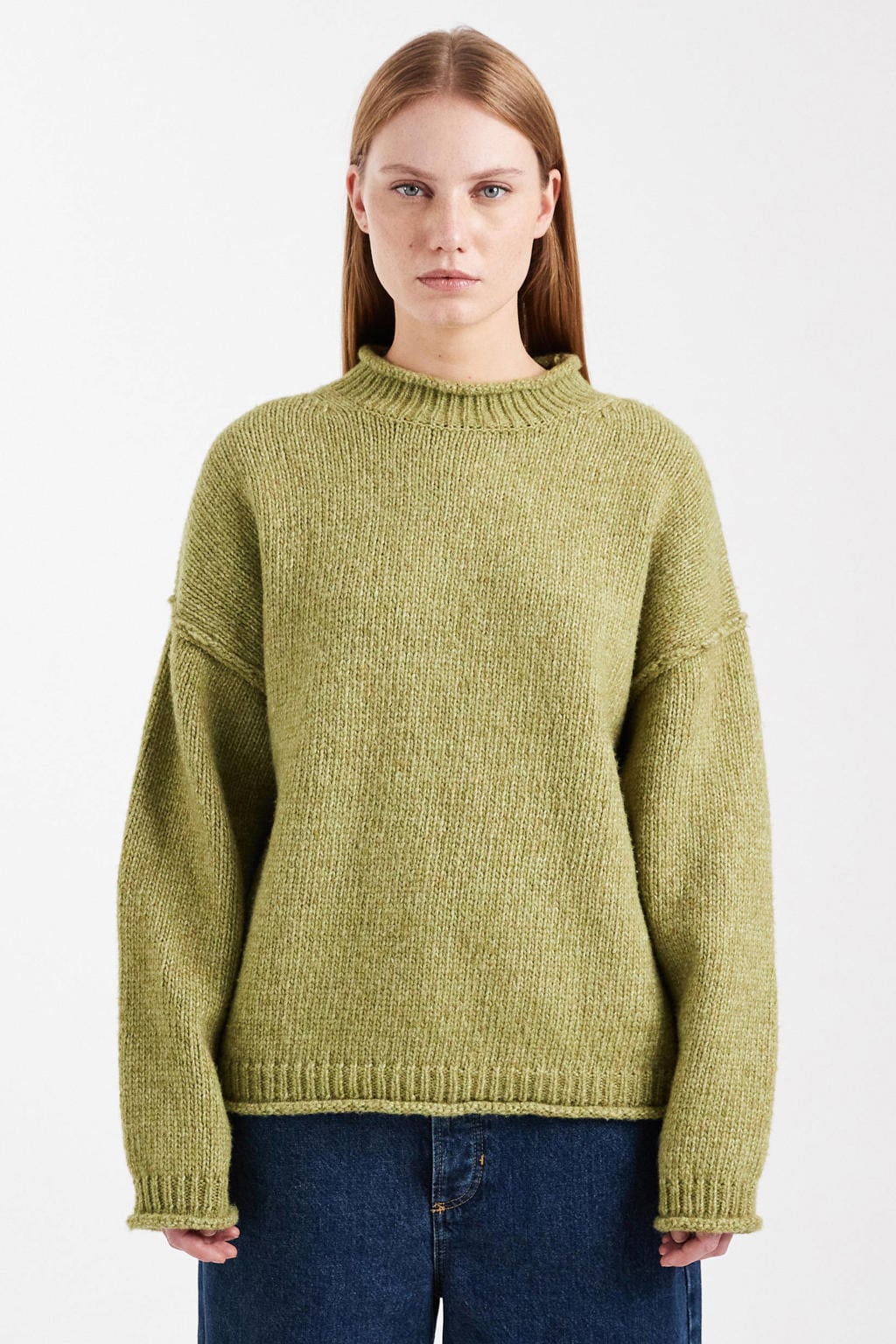 TOPSHOP gebreide trui met wol - groen