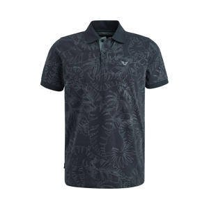 regular fit polo met print - donkerblauw