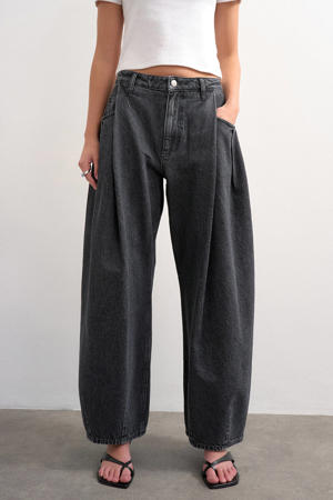 barrel jeans - zwart