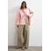 TOPSHOP high waist wide leg casual broek - beige