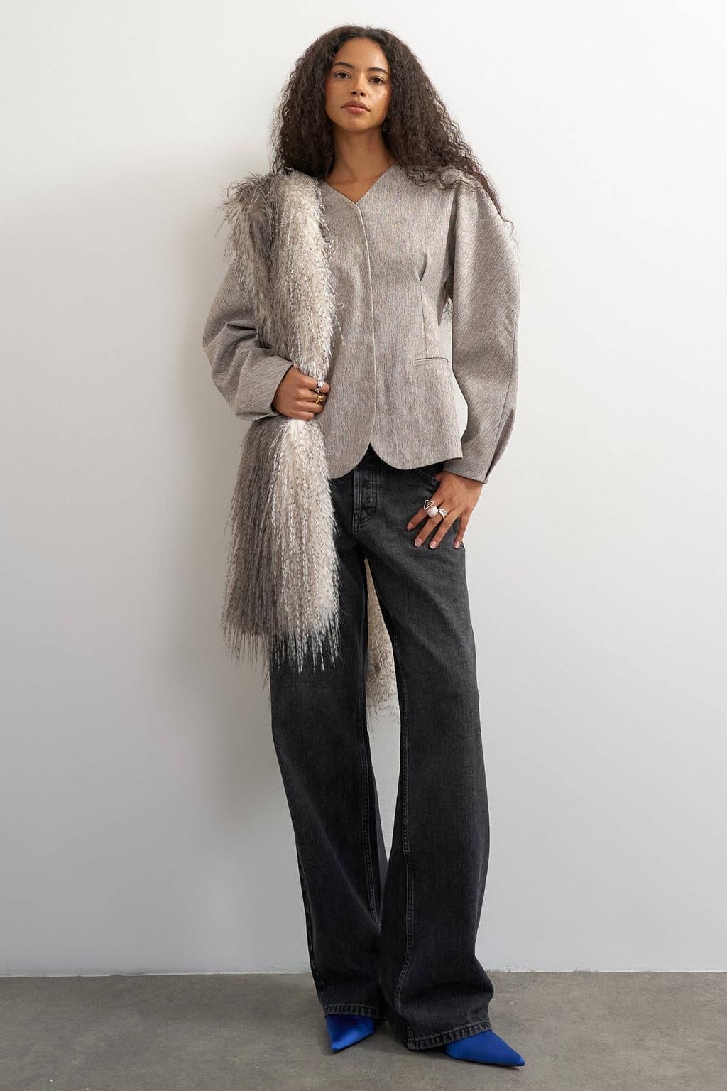 TOPSHOP getailleerde blazer - grijs