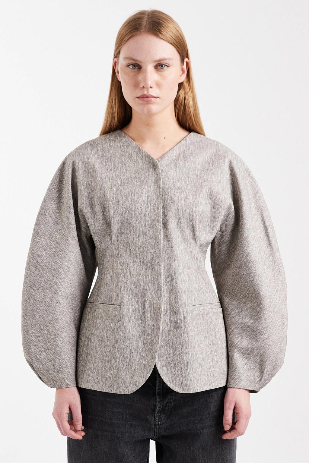 TOPSHOP getailleerde blazer - grijs
