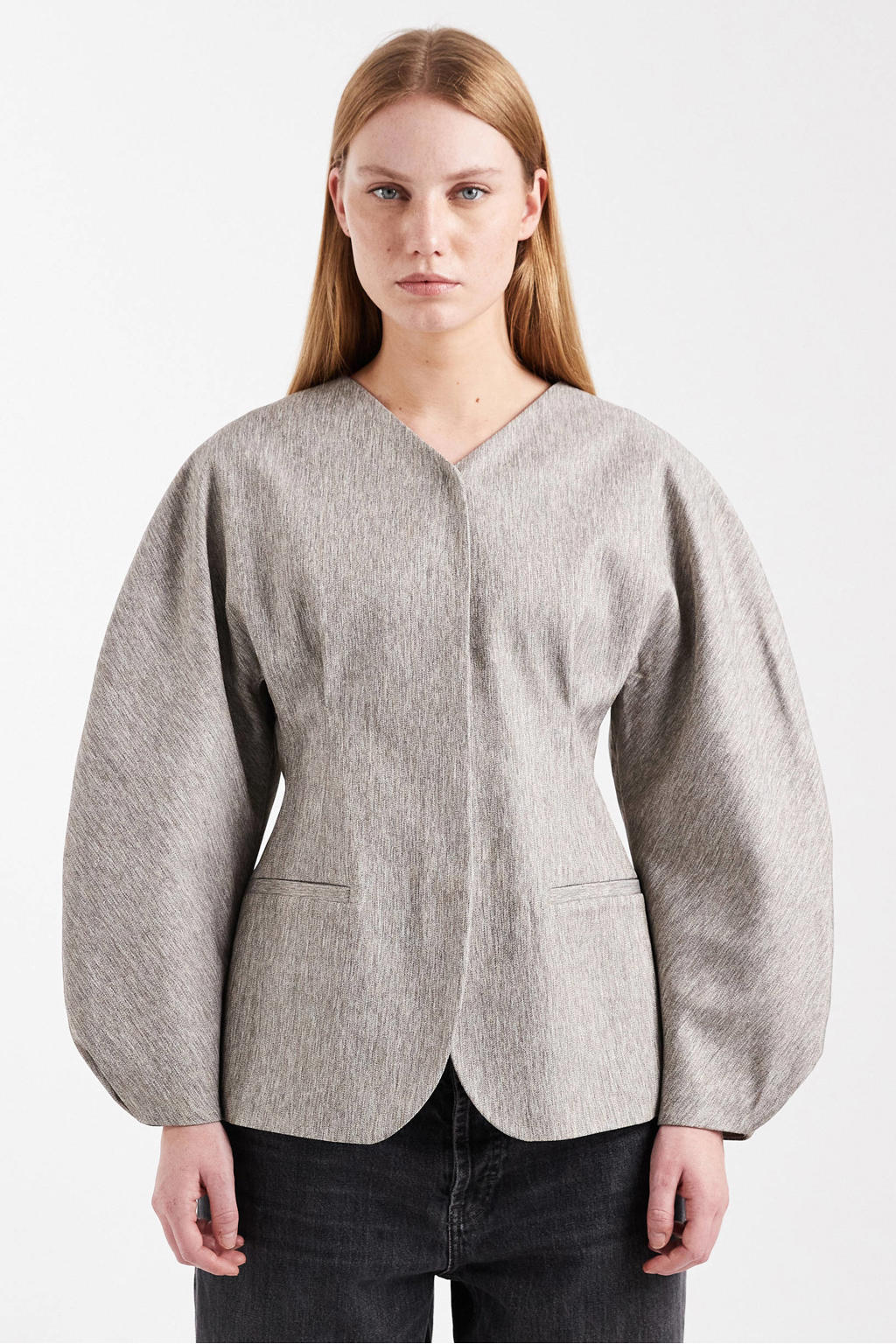 TOPSHOP getailleerde blazer - grijs