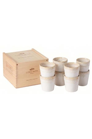 Espresso Kopjes Grespresso White 80 ml - 8 stuks - Gift box