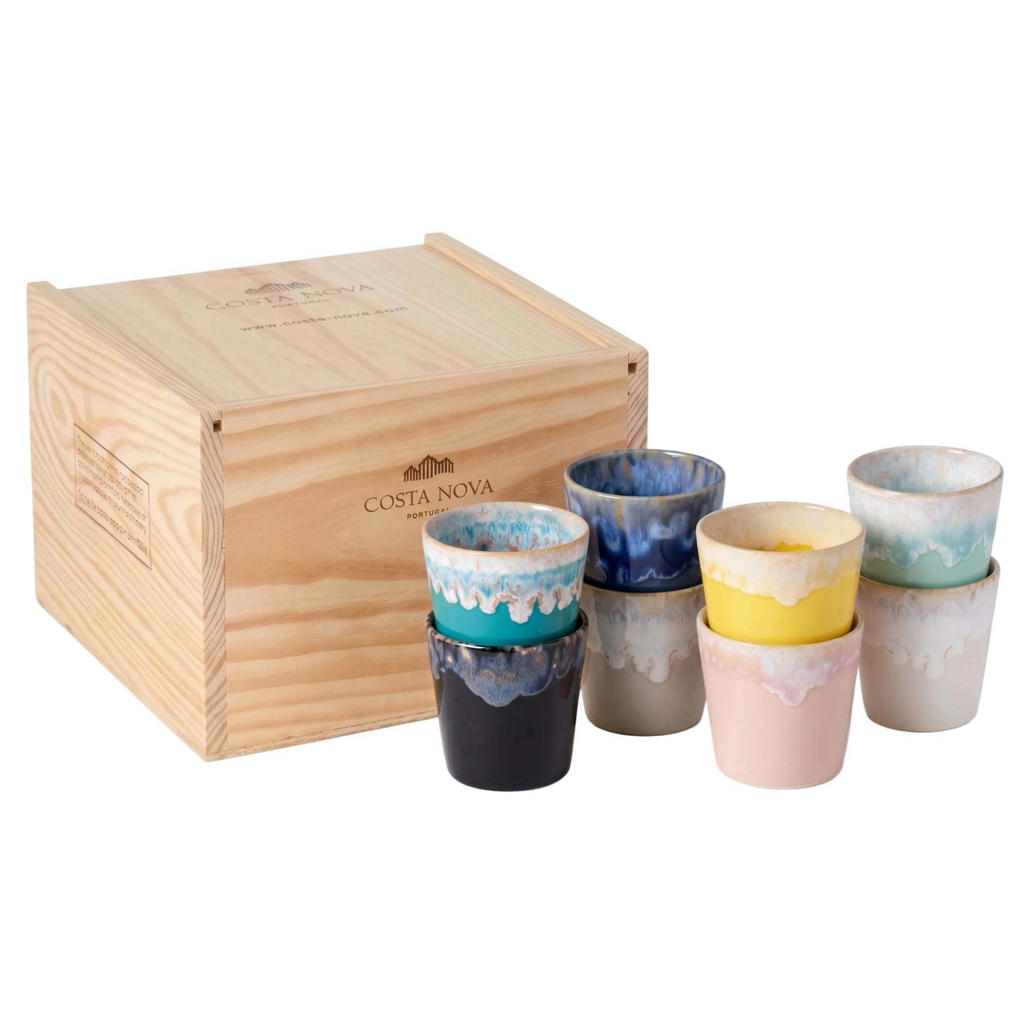 Costa Nova Koffiekopjes Grespresso Multicolor 190 ml - 8 stuks - Gift box