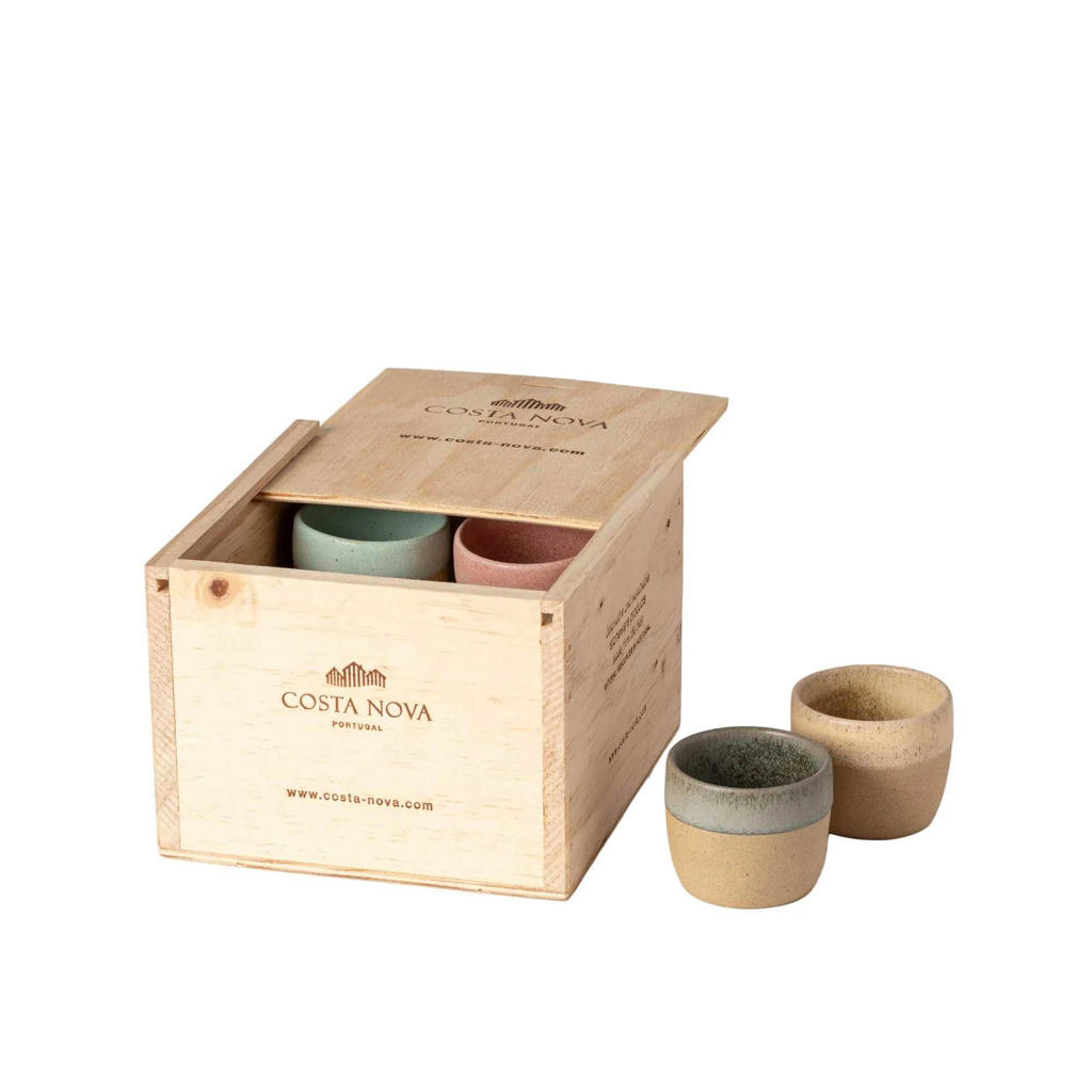 Costa Nova Espresso Kopjes Arenito Multicolor 65 ml - 8 stuks - Gift box