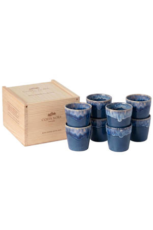 Espresso Kopjes Grespresso Denim 80 ml - 8 stuks - Gift box