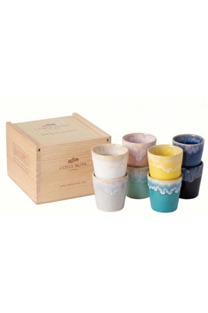 Espresso Kopjes Grespresso Multicolor 80 ml - 8 stuks - Gift box