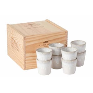 Koffiekopjes Grespresso White 190 ml - 8 stuks - Gift box