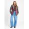 POM Amsterdam regular fit geruite blazer met borduursels - bruin