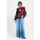 POM Amsterdam gebloemde blouse - donkerblauw/rood