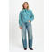 POM Amsterdam gestreepte blouse met ruches - groen