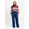 POM Amsterdam wide leg broek - donkerblauw