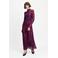 POM Amsterdam mesh maxi jurk met col en print - donkerpaars