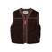 POM Amsterdam teddy gilet - donkerbruin