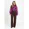 POM Amsterdam top met ruches en print - bruin