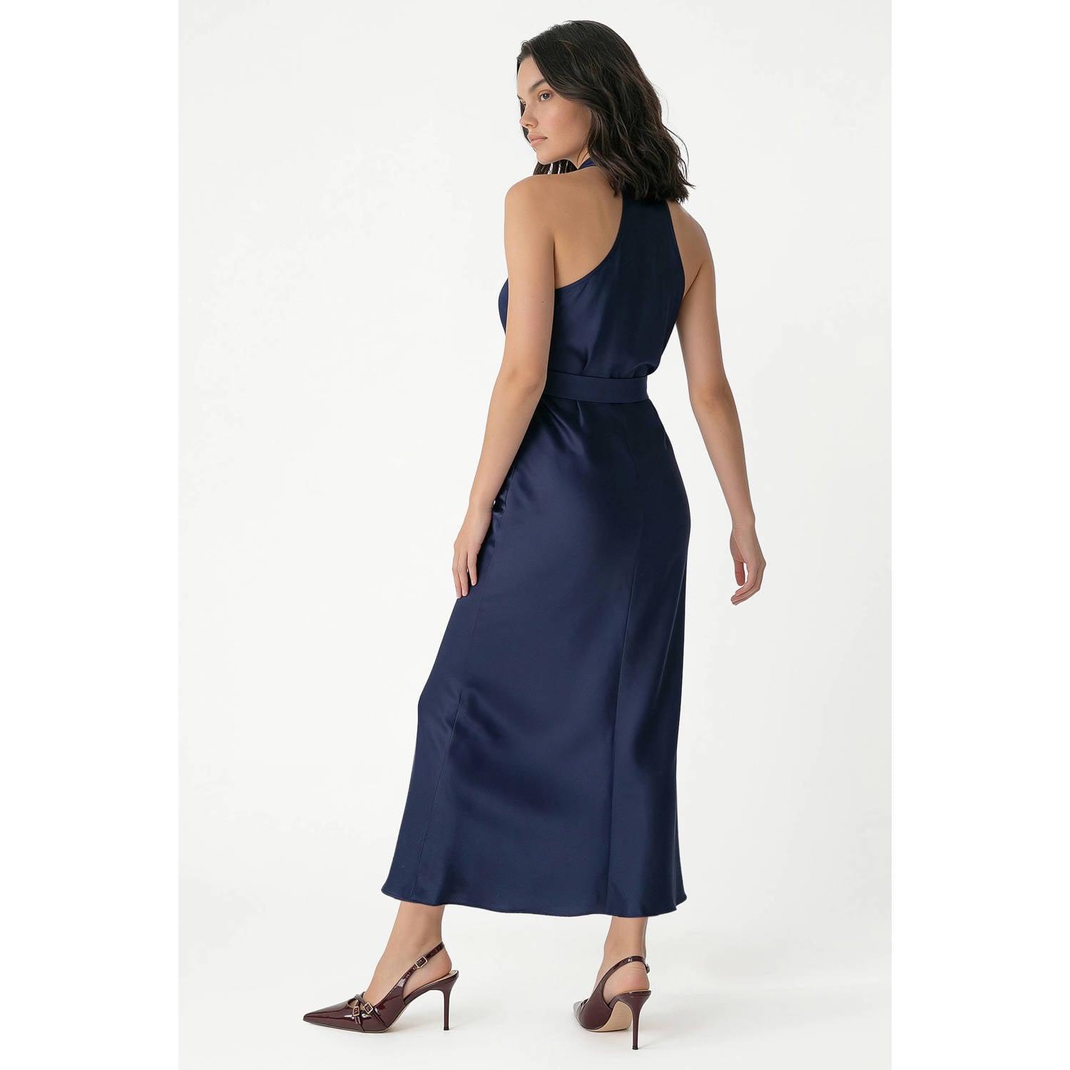 Rinascimento maxi avondjurk donkerblauw