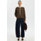 Selected Women rechtvallend gebreid vest met wol - bruin
