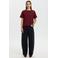 Selected Women oversized T-shirt - donkerrood