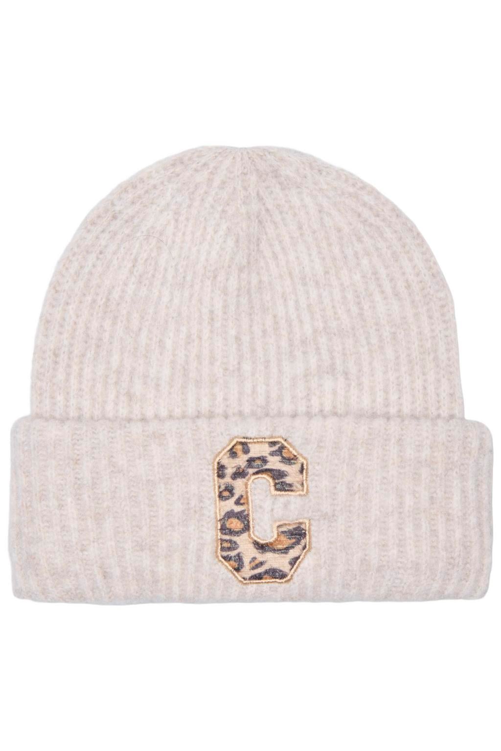 KIDS ONLY GIRL KOGSARA gebreide muts met print - beige
