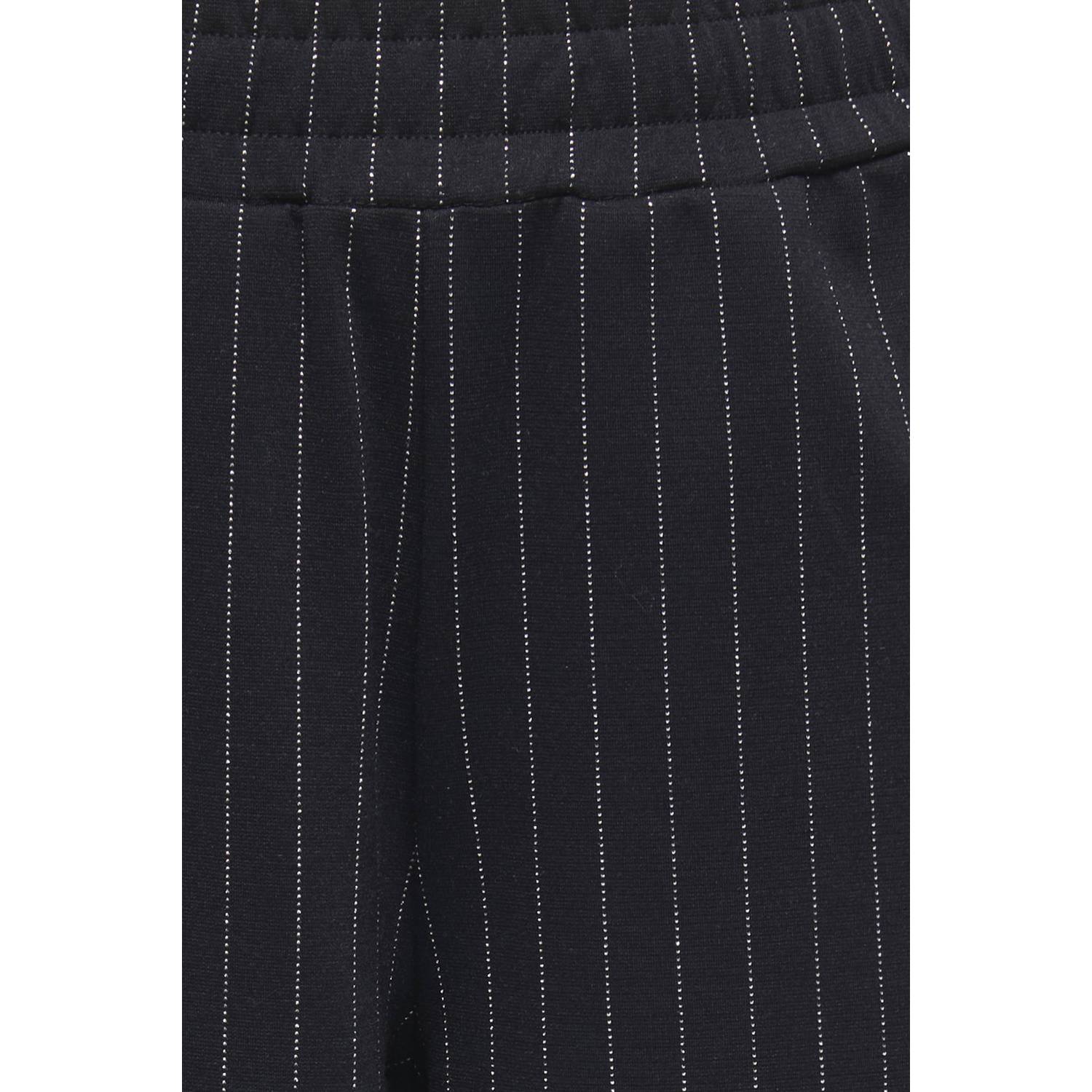 ONLY KIDS GIRL joggingbroek met glitters en krijtstreep donkerblauw ecru