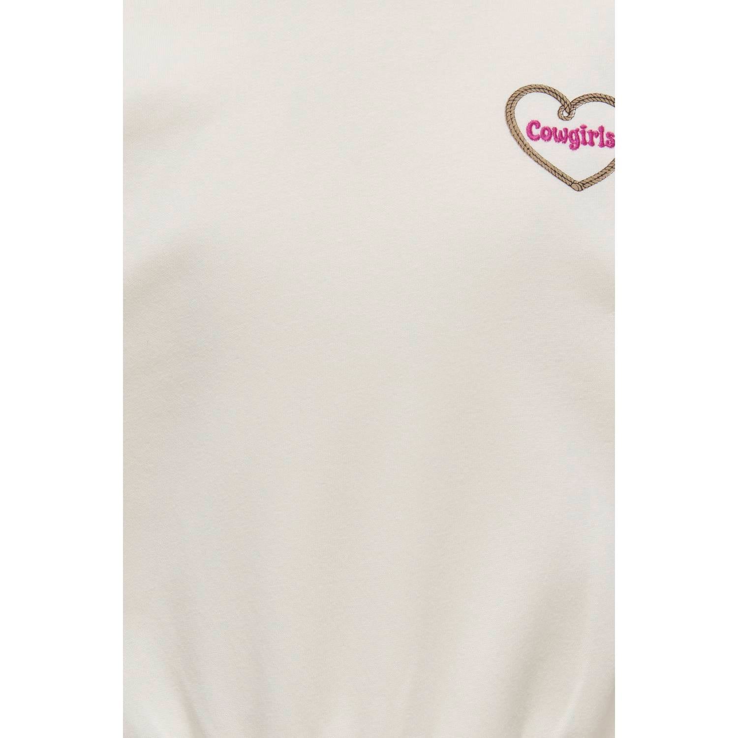 ONLY KIDS GIRL sweater met backprint ecru