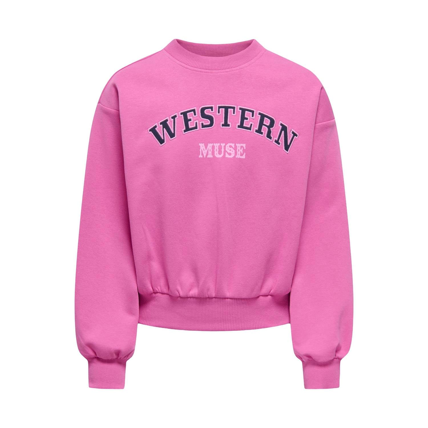 ONLY KIDS GIRL sweater met print roze