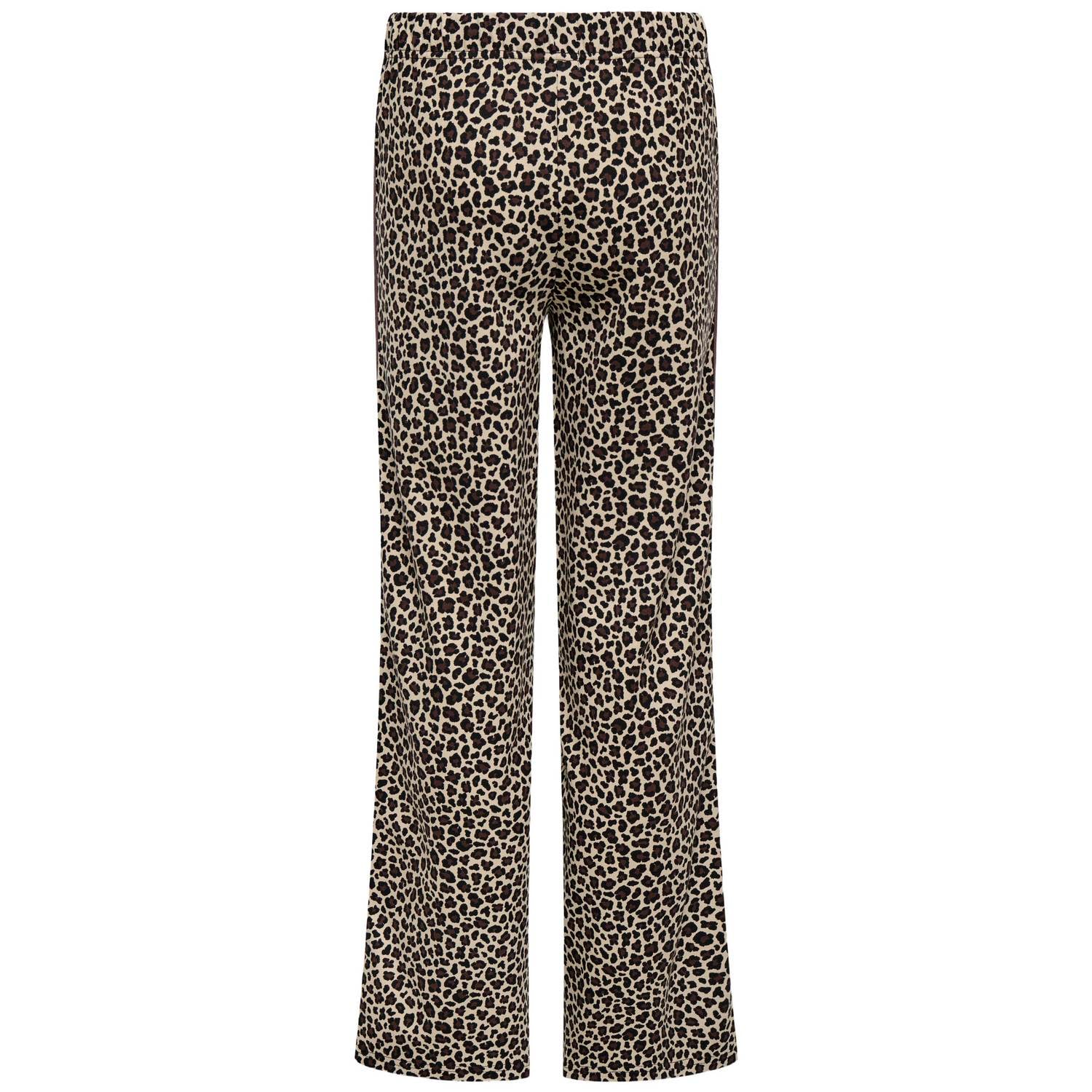 ONLY KIDS GIRL flared broek met panterprint beige zwart