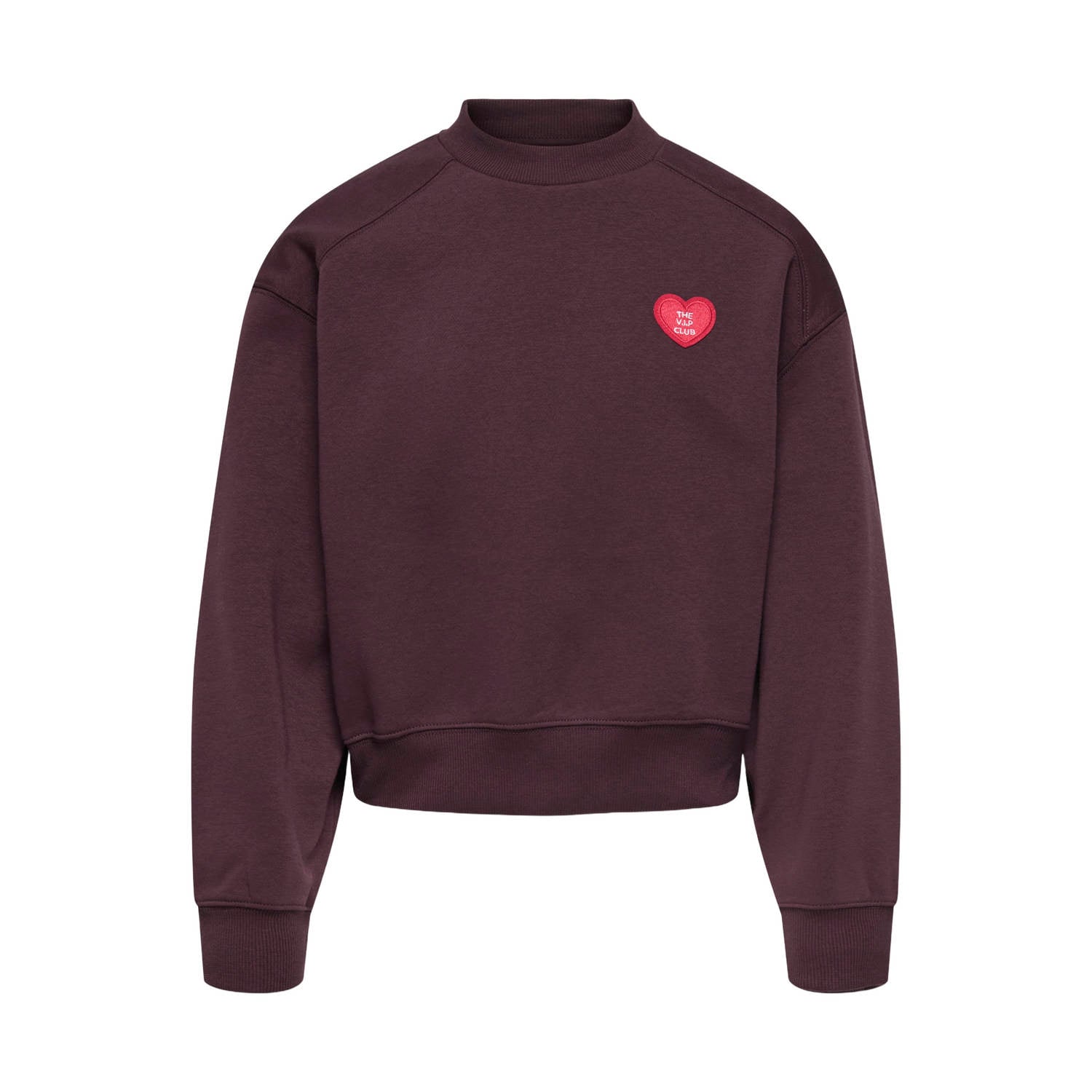 ONLY KIDS GIRL rechtvallende sweater donkerbruin