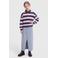 KIDS ONLY GIRL gestreepte sweater - donkerblauw/roze