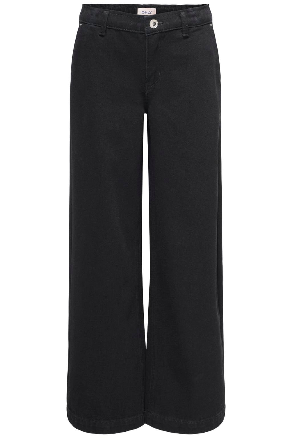 KIDS ONLY GIRL KOGSOMMET wide leg jeans - black denim
