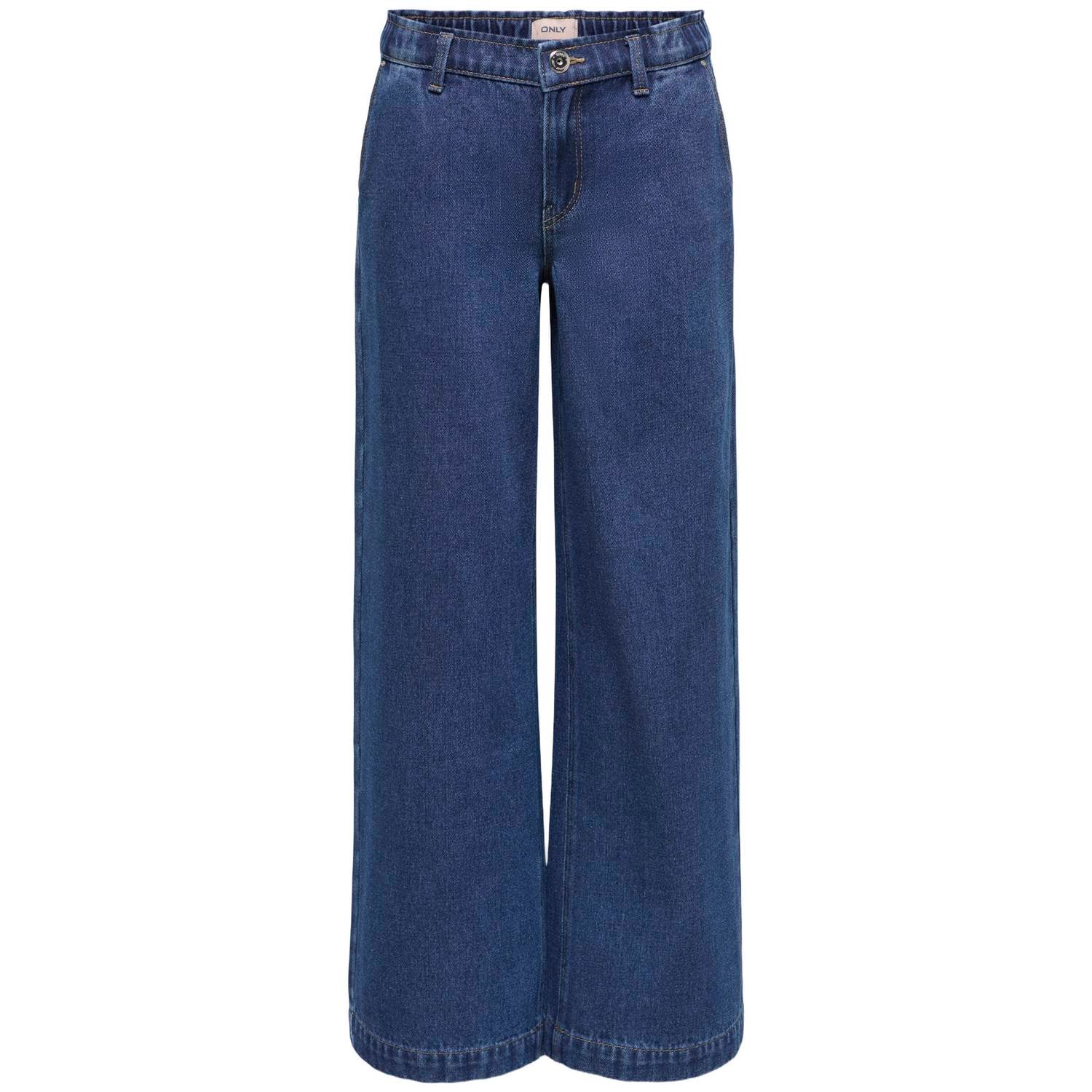 ONLY KIDS GIRL wide leg jeans medium blue denim