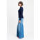 POM Amsterdam gebreide top met ruches - donkerblauw