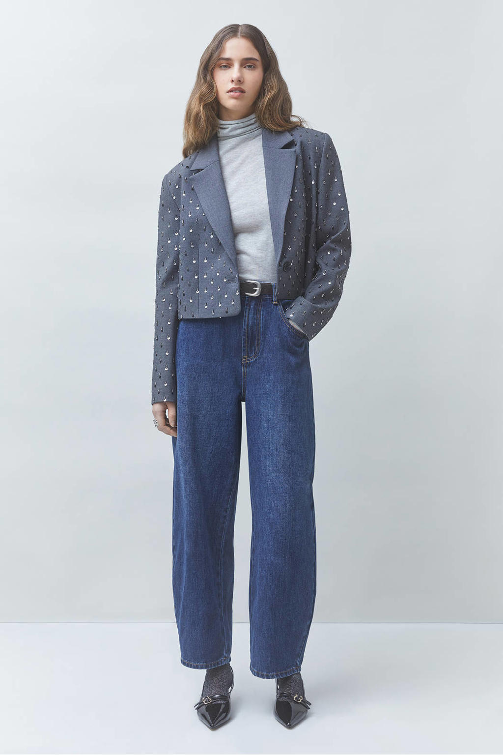 Suncoo barrel jeans - medium blue denim