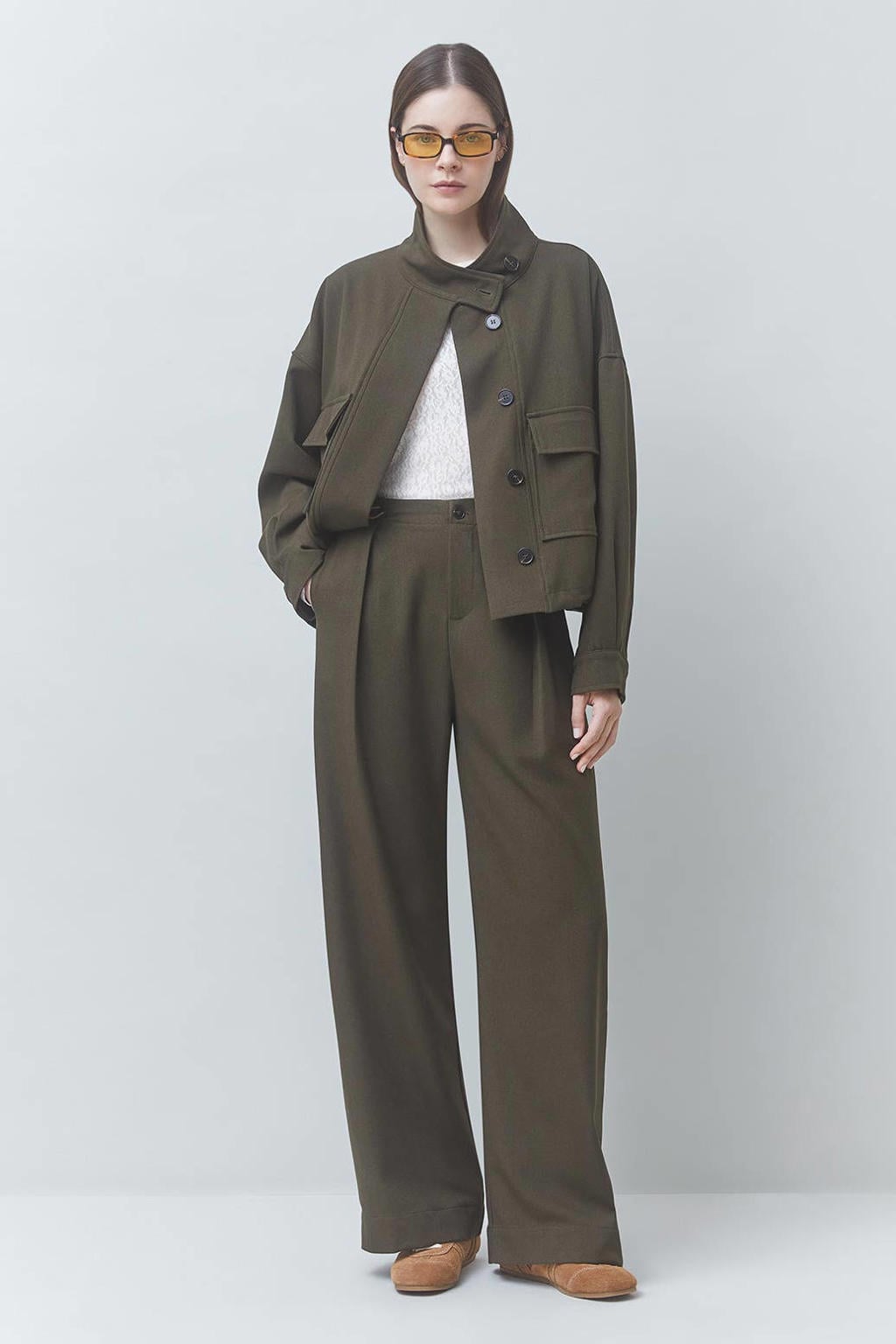 Suncoo wide leg broek - groen